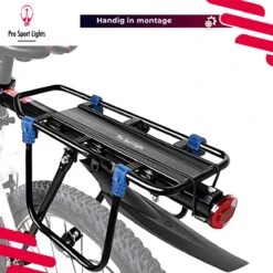 Mountainbike Bagagedrager En Spatbord - Fiets Rek Achter Met QR - Pro Sport Lights - MTB/ Racefiets Fietszadeldrager -Fietsen Kortingswinkel 1200x1200 1177