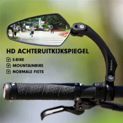 Esioh® Verstelbare Fietsspiegel Rechts Ebike Op Stuur - Achteruitkijkspiegel Fiets – Zijspiegel Fiets 360 ° Draaibaar - Zwart -Fietsen Kortingswinkel 1200x1200 1243