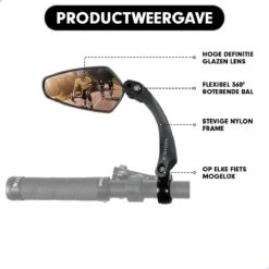 Esioh® Verstelbare Fietsspiegel Rechts Ebike Op Stuur - Achteruitkijkspiegel Fiets – Zijspiegel Fiets 360 ° Draaibaar - Zwart -Fietsen Kortingswinkel 1200x1200 1245