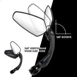 Esioh® Verstelbare Fietsspiegel Rechts Ebike Op Stuur - Achteruitkijkspiegel Fiets – Zijspiegel Fiets 360 ° Draaibaar - Zwart -Fietsen Kortingswinkel 1200x1200 1246