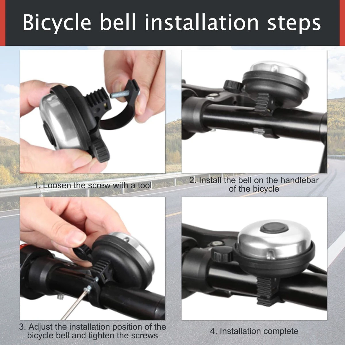 Zacro 2 Pack Fietsspiegel Ebike- Fietsbel- Veiligheidsspiegel- 360° Verstelbare En Draaibare Fietsspiegel– Universeel- Zwart 6 Zacro 2 Pack Fietsspiegel Ebike- Fietsbel- Veiligheidsspiegel- 360° Verstelbare En Draaibare Fietsspiegel– Universeel- Zwart - Afbeelding 6