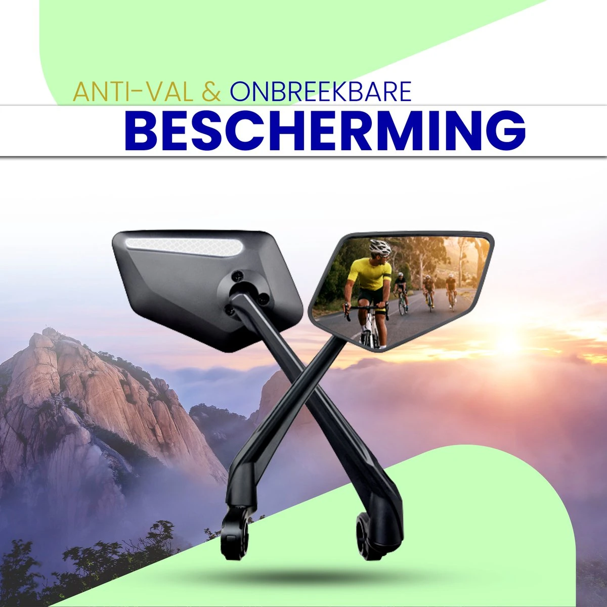 Beyond Gold - Fietsspiegel - Links - Reflectie Strip - E Step - Elektrische Fiets - Mountain Bike - Incl Grote Kijkhoek - Achteruitkijkspiegel - 360º Verstelbaar - Multifunctioneel - Incl Inbussleutel - Fiets Spiegel 5 Beyond Gold - Fietsspiegel - Links - Reflectie Strip - E Step - Elektrische Fiets - Mountain Bike - Incl Grote Kijkhoek - Achteruitkijkspiegel - 360º Verstelbaar - Multifunctioneel - Incl Inbussleutel - Fiets Spiegel - Afbeelding 5