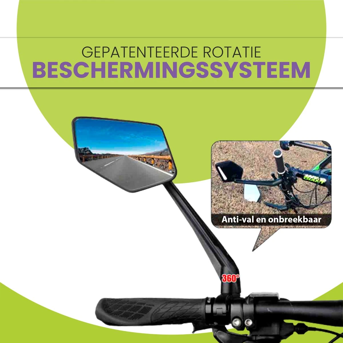 Beyond Gold - Fietsspiegel - Links - Reflectie Strip - E Step - Elektrische Fiets - Mountain Bike - Incl Grote Kijkhoek - Achteruitkijkspiegel - 360º Verstelbaar - Multifunctioneel - Incl Inbussleutel - Fiets Spiegel 6 Beyond Gold - Fietsspiegel - Links - Reflectie Strip - E Step - Elektrische Fiets - Mountain Bike - Incl Grote Kijkhoek - Achteruitkijkspiegel - 360º Verstelbaar - Multifunctioneel - Incl Inbussleutel - Fiets Spiegel - Afbeelding 6