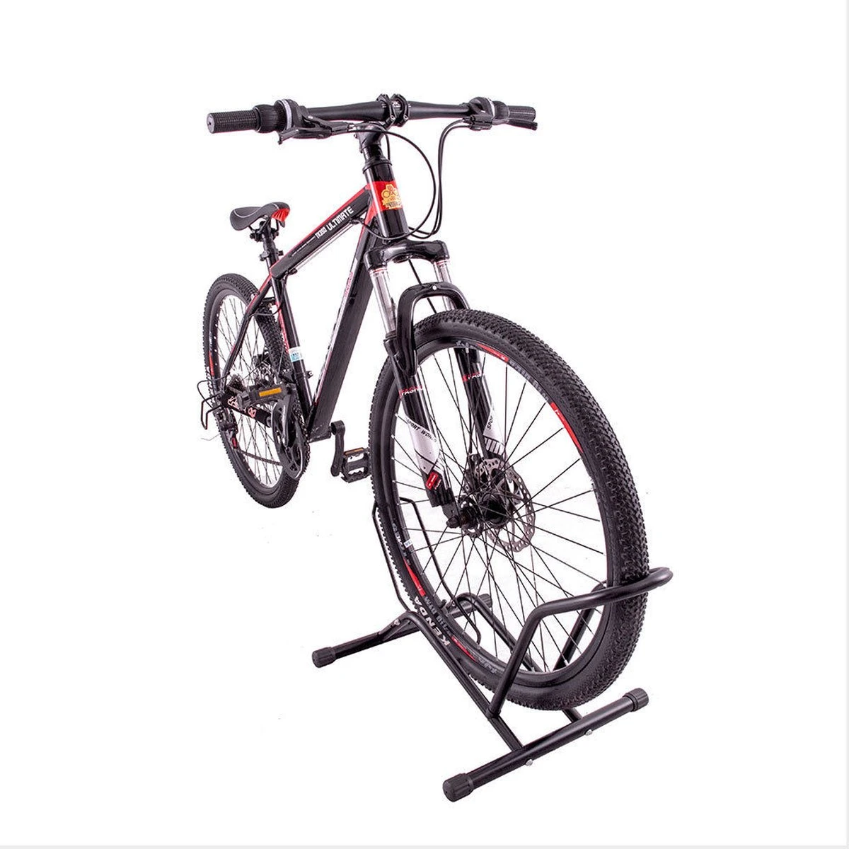 Merkloos Decopatent® Fietsenrek Voor Of Achterwiel - Fietsen Rek Racefiets, Mountainbike, Mtb Etc - Fietshouder - Achterwiel Standaard / Voorwiel Standaard - Bike Stand - Fietsstandaard Fietsen - Zwart 4 Merkloos Decopatent® Fietsenrek Voor Of Achterwiel - Fietsen Rek Racefiets, Mountainbike, Mtb Etc - Fietshouder - Achterwiel Standaard / Voorwiel Standaard - Bike Stand - Fietsstandaard Fietsen - Zwart - Afbeelding 4