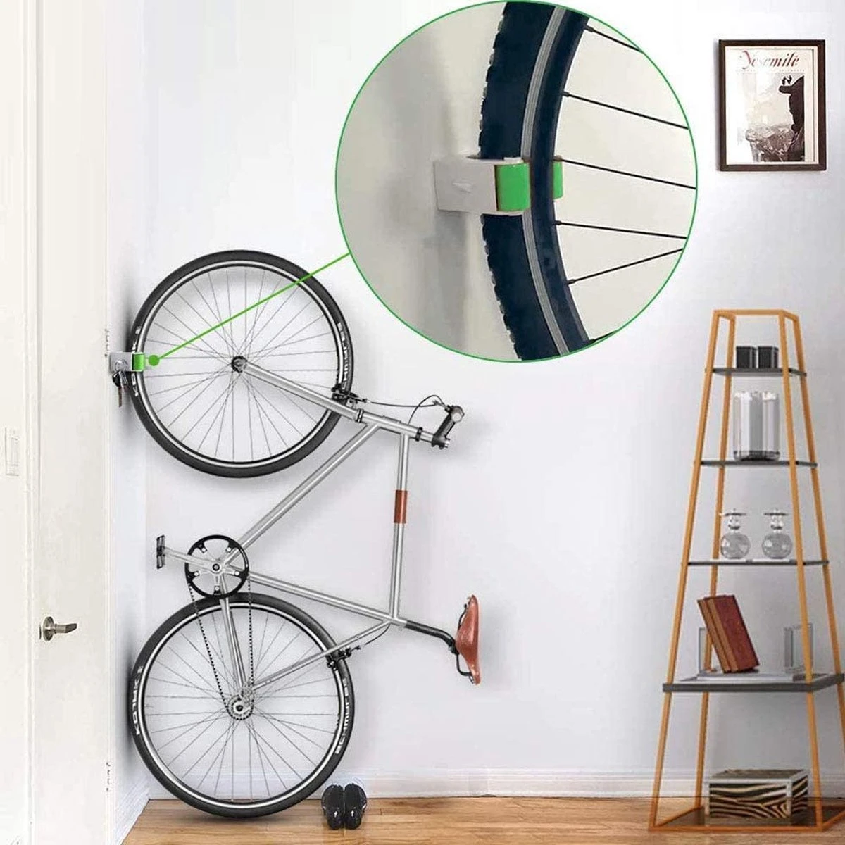 Racefiets Ophangsysteem - Fietshaak Muurbevestiging - Fiets Ophangbeugel - Bike Muurbeugel Fiets - Fietsenrek - Fietsbeugel 3 Racefiets Ophangsysteem - Fietshaak Muurbevestiging - Fiets Ophangbeugel - Bike Muurbeugel Fiets - Fietsenrek - Fietsbeugel - Afbeelding 3