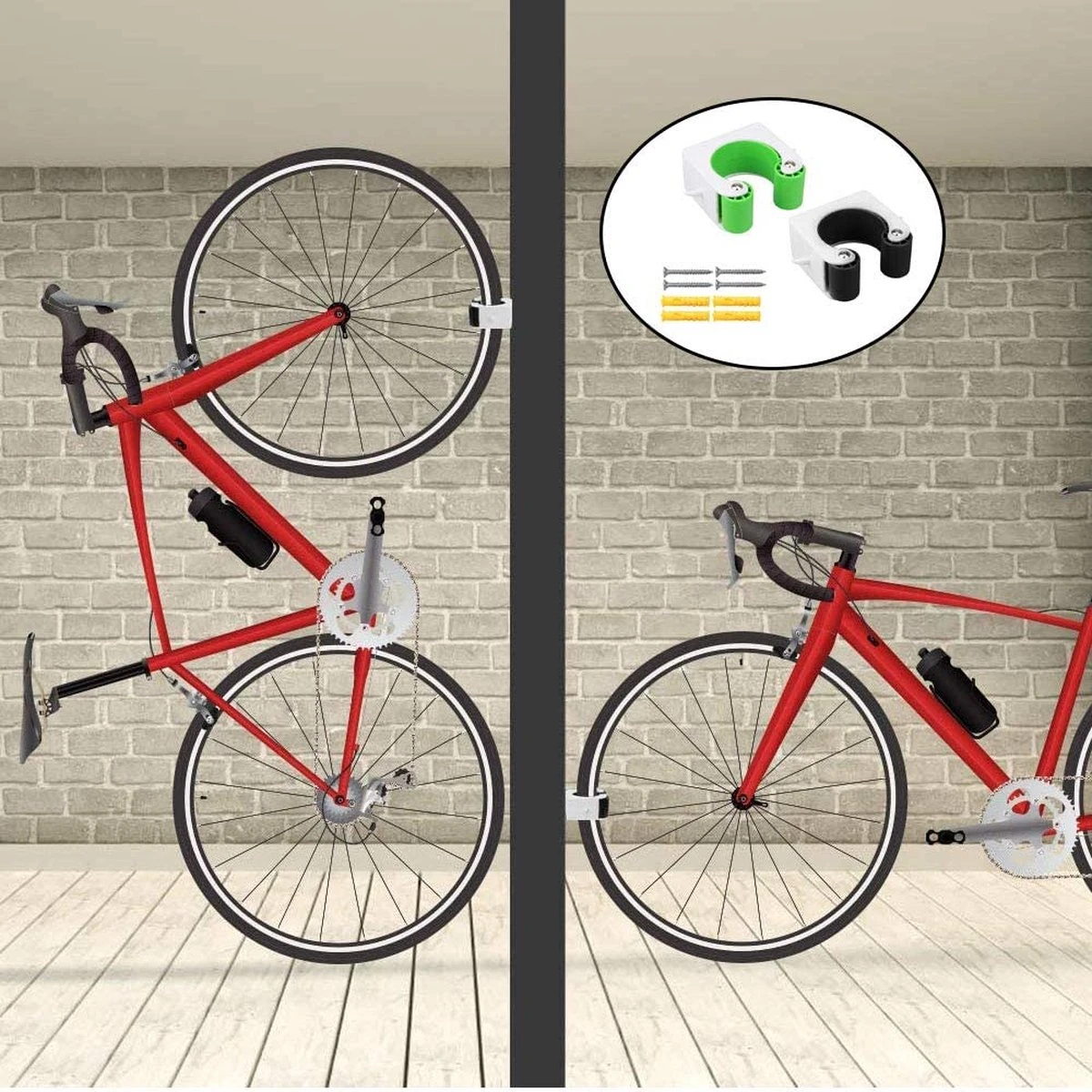 Racefiets Ophangsysteem - Fietshaak Muurbevestiging - Fiets Ophangbeugel - Bike Muurbeugel Fiets - Fietsenrek - Fietsbeugel 4 Racefiets Ophangsysteem - Fietshaak Muurbevestiging - Fiets Ophangbeugel - Bike Muurbeugel Fiets - Fietsenrek - Fietsbeugel - Afbeelding 4