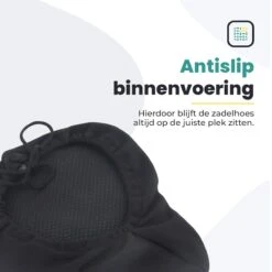 Voltano Luxe Gel Zadelhoes Fiets – Zwart – Met Uitsparing – Brede Fietszadels - 100% Waterdicht - Universele Zadeldek -Fietsen Kortingswinkel 1200x1200 1384