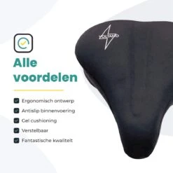 Voltano Luxe Gel Zadelhoes Fiets – Zwart – Met Uitsparing – Brede Fietszadels - 100% Waterdicht - Universele Zadeldek -Fietsen Kortingswinkel 1200x1200 1387