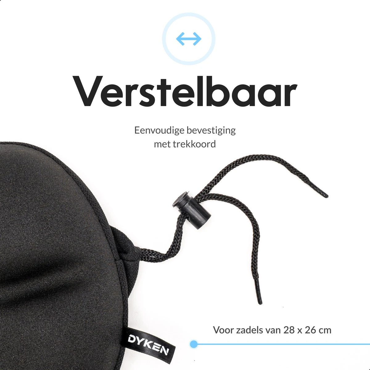 Dyken Zadelhoes Fiets Gel - Zadeldek - Universele Fietszadelhoes - Brede Zadels - Zwart 6 Dyken Zadelhoes Fiets Gel - Zadeldek - Universele Fietszadelhoes - Brede Zadels - Zwart - Afbeelding 6