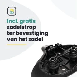 Voltano City XXXL Fietszadel – Unisex Extra Breed Fietszadel – Tegen Zadelpijn – 100% Waterdicht – Incl. Gratis Zadelstrop - Zwart -Fietsen Kortingswinkel 1200x1200 1497