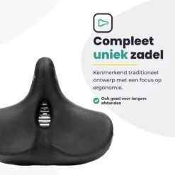 Voltano City XXXL Fietszadel Met Uitsparing – Unisex Extra Breed Fietszadel – Tegen Zadelpijn – 100% Waterdicht – Incl. Gratis Zadelstrop - Zwart -Fietsen Kortingswinkel 1200x1200 1522
