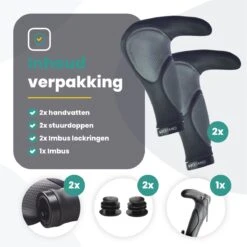 Voltano Ergonomisch Gevormde Fiets Handvatten Met Bar Ends - Handvat Eenvoudig Vastzetten Met Imbus - Incl. Bevestigingsmateriaal - Anti Plak Coating - Fietshandvatten Met Verhoogde Grip -Fietsen Kortingswinkel 1200x1200 1537