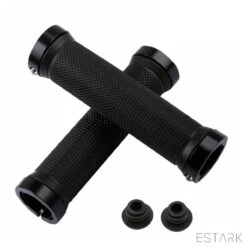 ESTARK® - Fietshandvatten - Lock-On - Handvatten - Universeel - Fiets – Mountainbike – Professioneel - Grips - Extra Grip – Fietshandvaten -Handvaten - Handig Te Monteren - Anti-slip – Fietsen – Stuur – Bikegrips – Lock-on Aanspanbaar - Zwart - LO-zw -Fietsen Kortingswinkel 1200x1200 1546