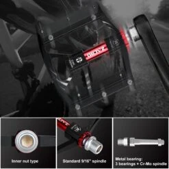 Zacro Mountainbike Pedalen - Aluminium Antislip Duurzame Fietspedalen - Ultrasterk Kleurrijk - CNC Gefreesd 3 Lager Anodiserende Fietspedalen - Voor BMX/MTB Racefiets 9/16" -Fietsen Kortingswinkel 1200x1200 1567