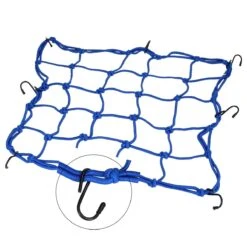 Merkloos Premium Bagagenet Met 8 Haken – 40x40cm – 90x90 Uitgerekt – Blauw | Spin, Motorfiets, Scooter En Fiets -Fietsen Kortingswinkel 1200x1200 1577