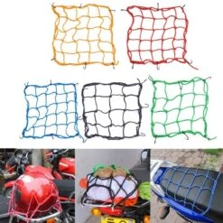 Merkloos Premium Bagagenet Met 8 Haken – 40x40cm – 90x90 Uitgerekt – Blauw | Spin, Motorfiets, Scooter En Fiets -Fietsen Kortingswinkel 1200x1200 1579