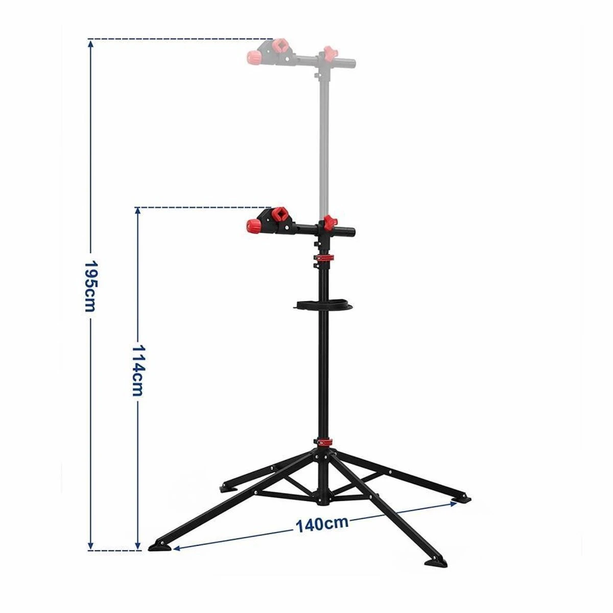 Songmics | Sterke Fiets Montagestandaard Met Gereedschapsbakje | 360° Draaibare / Verstelbare Reparatie Standaard | Universele Fietsstandaard | Lichtgewicht En Eenvoudig Draagbaar. 2 Songmics | Sterke Fiets Montagestandaard Met Gereedschapsbakje | 360° Draaibare / Verstelbare Reparatie Standaard | Universele Fietsstandaard | Lichtgewicht En Eenvoudig Draagbaar. - Afbeelding 2
