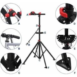 Merkloos Decopatent® Sterke Montagestandaard Fiets - 360° Draaibaar - Verstelbaar + Gereedschapsbakje - Fiets Montage Reparatie Standaard -Fietsen Kortingswinkel 1200x1200 205