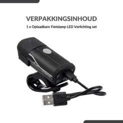 Lovnix - Oplaadbare Fietslamp LED Verlichting Set - USB Oplaadbaar - Fietslicht Met LED Lamp - Voor- En- Achter Licht - Regenbestendig - Geschikt Voor Mountainbike Fietsen Wandelen Speleologie -Fietsen Kortingswinkel 1200x1200 217