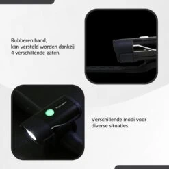 Lovnix - Oplaadbare Fietslamp LED Verlichting Set - USB Oplaadbaar - Fietslicht Met LED Lamp - Voor- En- Achter Licht - Regenbestendig - Geschikt Voor Mountainbike Fietsen Wandelen Speleologie -Fietsen Kortingswinkel 1200x1200 220