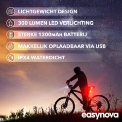 LED Fietsverlichting Set – Oplaadbaar Via USB - Voorlicht En Achterlicht - Waterbestendig - Complete Fietslamp Set -Fietsen Kortingswinkel 1200x1200 235