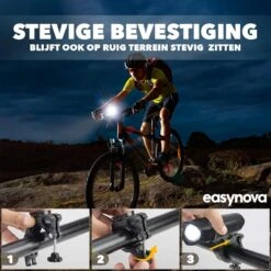 LED Fietsverlichting Set – Oplaadbaar Via USB - Voorlicht En Achterlicht - Waterbestendig - Complete Fietslamp Set -Fietsen Kortingswinkel 1200x1200 237