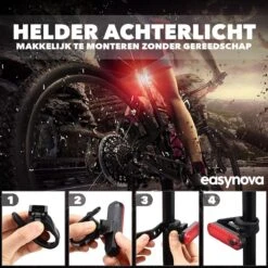 LED Fietsverlichting Set – Oplaadbaar Via USB - Voorlicht En Achterlicht - Waterbestendig - Complete Fietslamp Set -Fietsen Kortingswinkel 1200x1200 238