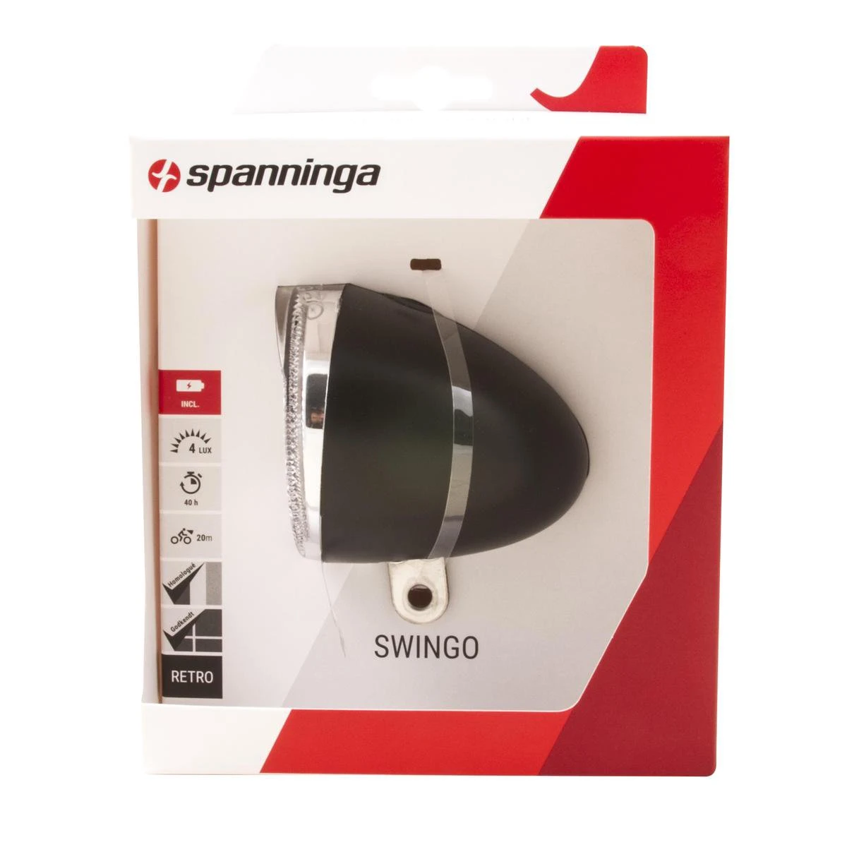 Spanninga Swingo Fiets Koplamp - 4 Lux - Batterij 4 Spanninga Swingo Fiets Koplamp - 4 Lux - Batterij - Afbeelding 4