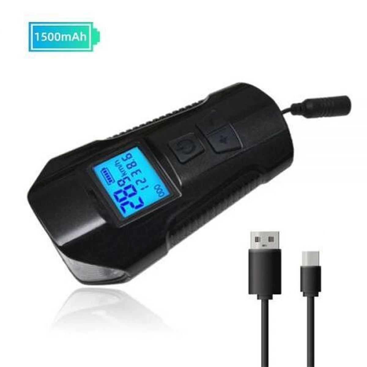 Voorlicht Fiets - Fietslicht - Led Voorlamp - 500 Lumen - Usb Oplaadbaar - Waterdicht - Koplamp Fiets - Snelheidsmeter - Claxon - Vier Standen 9 Voorlicht Fiets - Fietslicht - Led Voorlamp - 500 Lumen - Usb Oplaadbaar - Waterdicht - Koplamp Fiets - Snelheidsmeter - Claxon - Vier Standen - Afbeelding 9