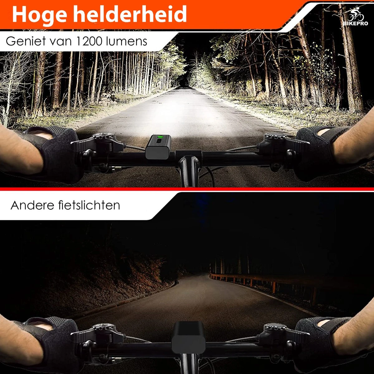 BikePro LED Fietsverlichting Set - Voorlicht En Achterlicht - USB Oplaadbaar - Fietslamp - Koplamp Fiets - Fietslampjes - Fietslichten 2 BikePro LED Fietsverlichting Set - Voorlicht En Achterlicht - USB Oplaadbaar - Fietslamp - Koplamp Fiets - Fietslampjes - Fietslichten - Afbeelding 2
