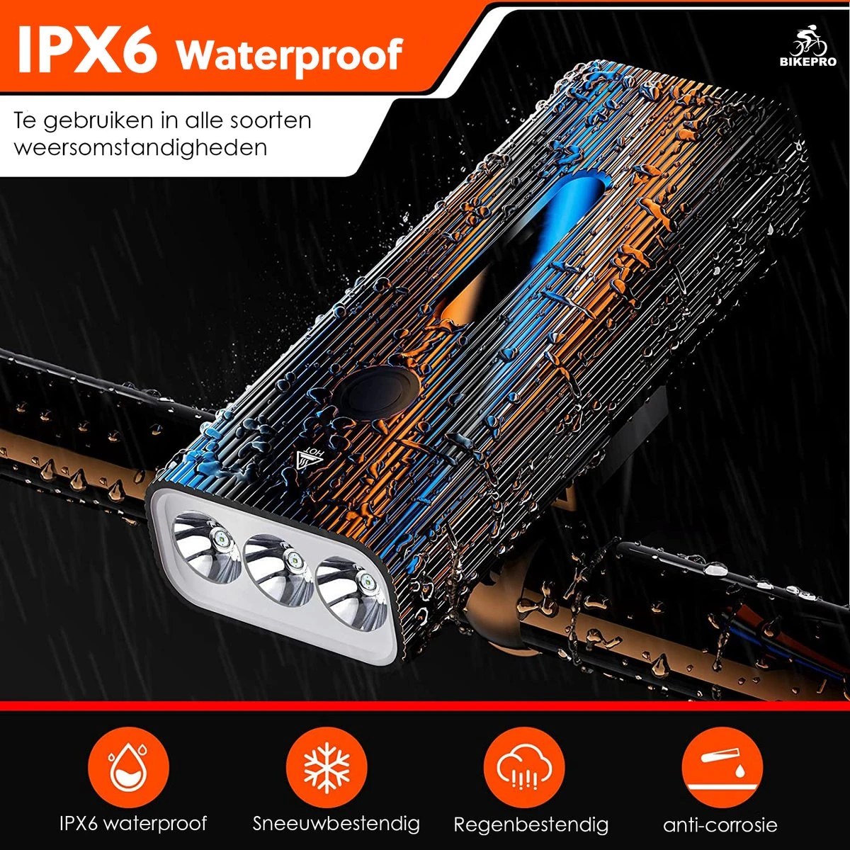 BikePro LED Fietsverlichting Set - Voorlicht En Achterlicht - USB Oplaadbaar - Fietslamp - Koplamp Fiets - Fietslampjes - Fietslichten 6 BikePro LED Fietsverlichting Set - Voorlicht En Achterlicht - USB Oplaadbaar - Fietslamp - Koplamp Fiets - Fietslampjes - Fietslichten - Afbeelding 6