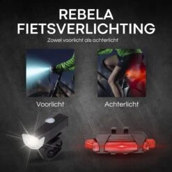 Rebela | Fietsverlichting Usb Oplaadbaar | Voorlicht En Achterlicht | Fietslamp LED | Fietsverlichting Set | Mountainbike -Fietsen Kortingswinkel 1200x1200 333
