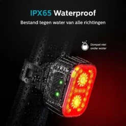 Inlustro Fietslamp Set - Voorlicht / Achterlicht - LED Fietslampjes Rood En Wit - Fietslicht Koplamp - Waterdicht - USB Oplaadbaar -Fietsen Kortingswinkel 1200x1200 338