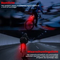 B-care Elektrische Fietsverlichting - Inclusief Afstandsbediening En Richtingaanwijzers - Fietsalarm - Anti Diefstal Alarm - Fiets Achterlicht - Fietsbel - Fiets Accessoires -Fietsen Kortingswinkel 1200x1200 346