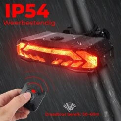 B-care Elektrische Fietsverlichting - Inclusief Afstandsbediening En Richtingaanwijzers - Fietsalarm - Anti Diefstal Alarm - Fiets Achterlicht - Fietsbel - Fiets Accessoires -Fietsen Kortingswinkel 1200x1200 348