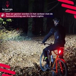 1200 Lumen & 100 Lumen Pro Sport Lights Fietsverlichtingsset - LED Fietslampen USB Oplaadbaar -Fietsen Kortingswinkel 1200x1200 350