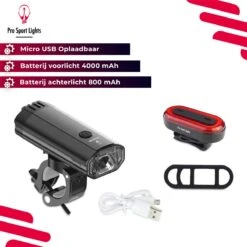 1200 Lumen & 100 Lumen Pro Sport Lights Fietsverlichtingsset - LED Fietslampen USB Oplaadbaar -Fietsen Kortingswinkel 1200x1200 362