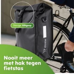 Ekostar® Enkele Fietstas - Rolltop - 19 Liter - E-Bikes - Zwart -Fietsen Kortingswinkel 1200x1200 411