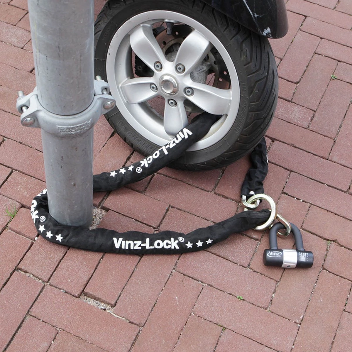 VINZ Kungur ART 3 Kettingslot 120 Cm / Fietsslot / Scooterslot / Motorslot / Schijfremslot 7 VINZ Kungur ART 3 Kettingslot 120 Cm / Fietsslot / Scooterslot / Motorslot / Schijfremslot - Afbeelding 7