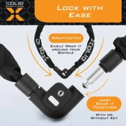 Xolid Kettingslot Met 3x Sleutel Incl. 1x LED - Solid Pantserslot Uit Gehard Staal - Gebruik Slot Lock Motor Scooter Fiets Motorslot Scooterslot - Alternatief Voor Ketting Ringslot Cijferslot Kabelslot Beugelslot - Lengte 100CM Dikte 8MM - Zwart 14 Xolid Kettingslot Met 3x Sleutel Incl. 1x LED - Solid Pantserslot Uit Gehard Staal - Gebruik Slot Lock Motor Scooter Fiets Motorslot Scooterslot - Alternatief Voor Ketting Ringslot Cijferslot Kabelslot Beugelslot - Lengte 100CM Dikte 8MM - Zwart -Fietsen Kortingswinkel 1200x1200 453