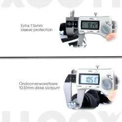 LLOCX Fiets Kettingslot Van 1 Meter + 2 Sleutels – 7mm Roestvrij Aluminium – Sluiten Zonder Sleutel – Insteekslot Met Groene Kliksluiting – Krasvrije & Scheurvrije Sleeve -Fietsen Kortingswinkel 1200x1200 465