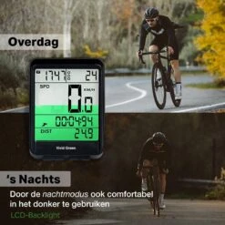 Vivid Green Draadloze Fietscomputer Snelheidsmeter - Mountainbike - Kilometerteller - Fiets Accessoires - Racefiets - Draadloos -Fietsen Kortingswinkel 1200x1200 47