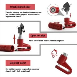 JAXY Schijfremslot - Fiets Slot - Elektrische Step Slot - Remschijfslot - Motorslot - Slot - Elektrische Step Accessoires - Slot Step - Remschijf Slot -Fietsen Kortingswinkel 1200x1200 472