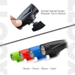 LLOCX Fiets Kettingslot Van 1 Meter + 2 Sleutels – 6mm Roestvrij Aluminium – Sluiten Zonder Sleutel – Insteekslot Met Zwarte Kliksluiting – Krasvrije & Scheurvrije Sleeve -Fietsen Kortingswinkel 1200x1200 480