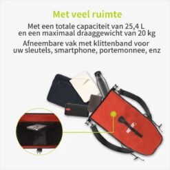 ACROPAQ Fietstas - Enkele, 25L, Waterdicht, Dragen Als Handtas En Schoudertas, Met Reflectoren - Ook Voor Elektrische Fietsen - Oranje -Fietsen Kortingswinkel 1200x1200 520