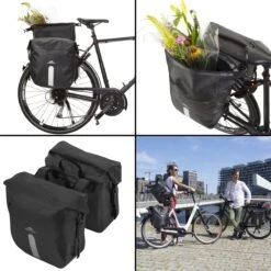 Dutch Mountains Dubbele Fietstas 46 Ltr | 100% Waterdichte Fietstas | Rolltop Sluiting | Reflectoren | Zwart -Fietsen Kortingswinkel 1200x1200 546