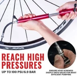 PRO BIKE TOOL Mini Luchtpomp Fiets, Fietspomp Voor Alle Ventielen (Presta & Schrader), Hoge Druk Tot 6,9 Bar / 100 PSI, Betrouwbare, Compacte & Lichtgewicht Framepomp, Pomp Voor Racefiets & Mountainbike. 10 PRO BIKE TOOL Mini Luchtpomp Fiets, Fietspomp Voor Alle Ventielen (Presta & Schrader), Hoge Druk Tot 6,9 Bar / 100 PSI, Betrouwbare, Compacte & Lichtgewicht Framepomp, Pomp Voor Racefiets & Mountainbike. -Fietsen Kortingswinkel 1200x1200 609