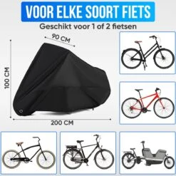 Strex Fietshoes Universeel Voor Alle Fietsen - Waterdicht Ultra Sterk Oxford - Fiets Hoes Voor 1/2 Fietsen - Incl. Opbergzak -Fietsen Kortingswinkel 1200x1200 662