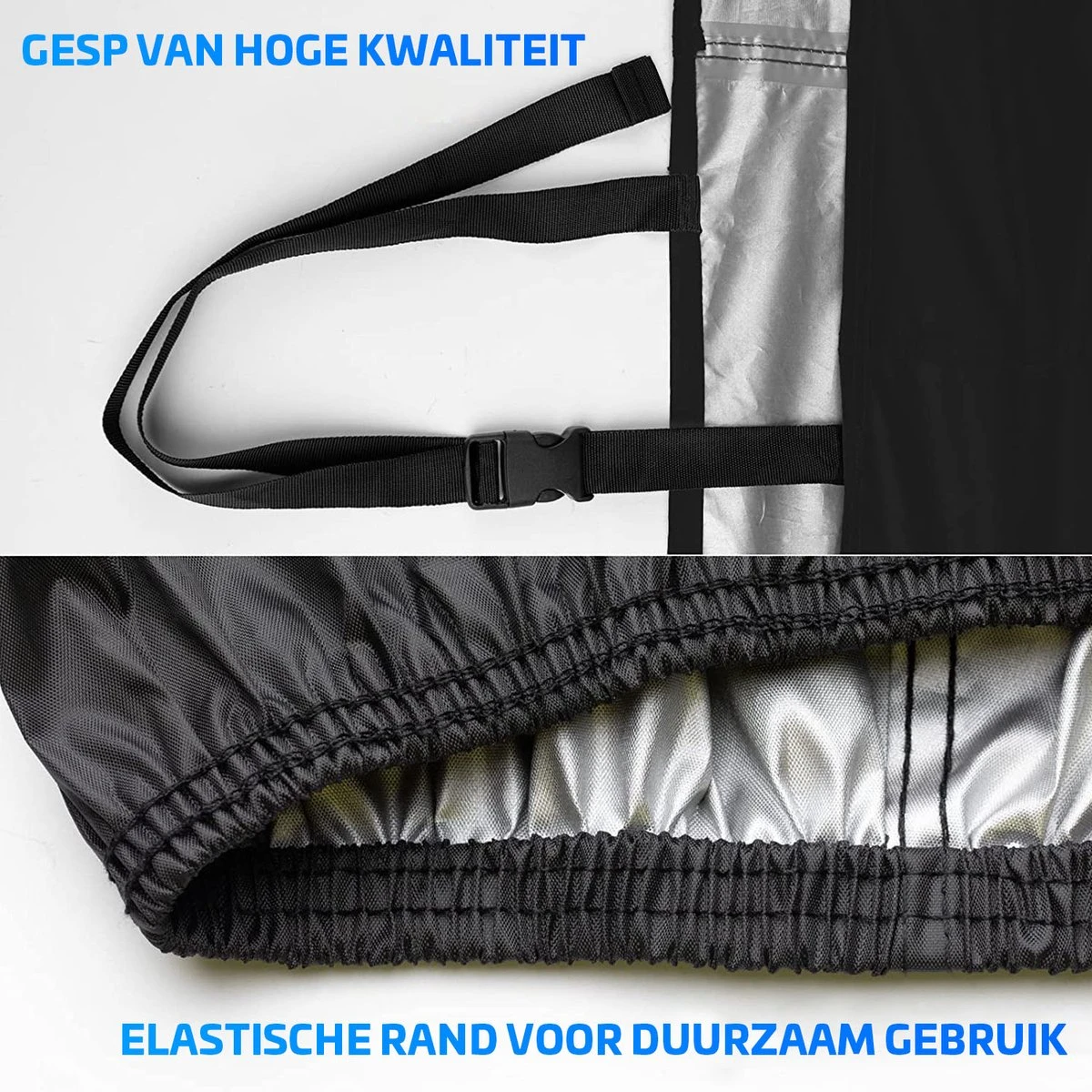 Nince Fietshoes Universeel Voor Alle Fietsen - Waterdicht 210D Oxford - Fiets Hoes Voor 2 Fietsen - Incl. Opbergzak - Zwart 5 Nince Fietshoes Universeel Voor Alle Fietsen - Waterdicht 210D Oxford - Fiets Hoes Voor 2 Fietsen - Incl. Opbergzak - Zwart - Afbeelding 5