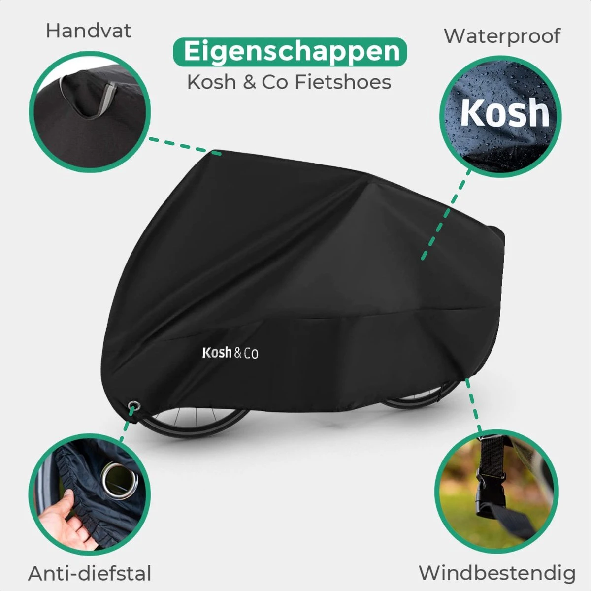 Merkloos Fietshoes Voor 2 Fietsen - Fietshoes Waterdicht - XL - Incl. Gratis Zakje & Zadelhoes 2 Merkloos Fietshoes Voor 2 Fietsen - Fietshoes Waterdicht - XL - Incl. Gratis Zakje & Zadelhoes - Afbeelding 2
